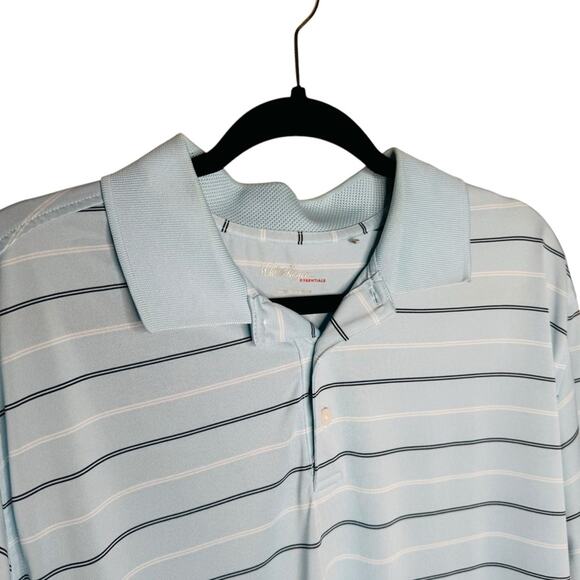 Walter Hagen Essentials Golf Polo XL Blue Striped Mens Short Sleeve Casual - Picture 3 of 11